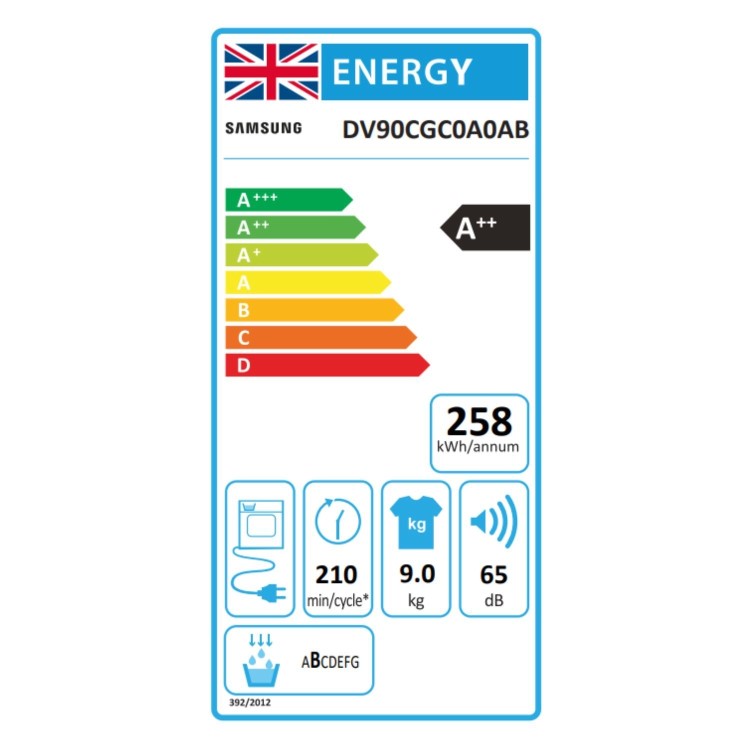 Samsung Series 5 Optimal Dry 9kg Smart Heat Pump Tumble Dryer - Black