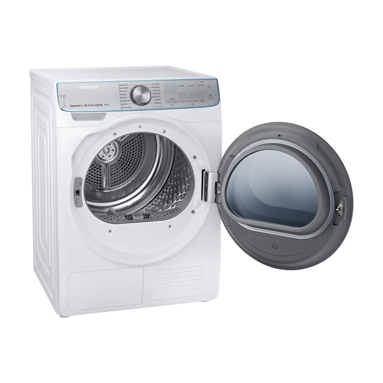 GRADE A3 - Samsung DV90N8289AW QuickDrive 9kg Freestanding Heat Pump Tumble Dryer With Optimal Dry - White With