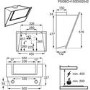 AEG DVB3550M 55cm Stainless Steel Screen Designer Hood - Mechanical Push Buttons - Perimetral Aspira