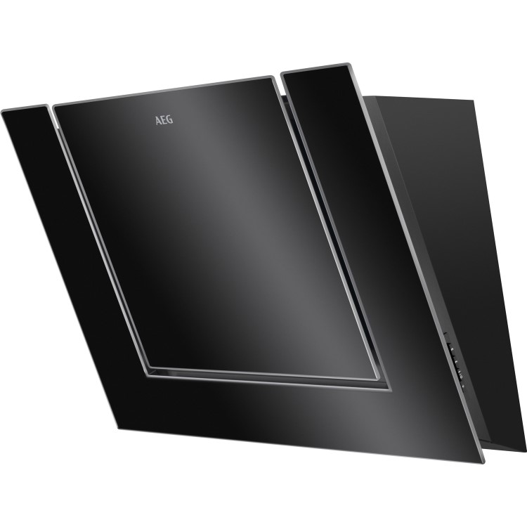 AEG DVB3850B 80cm Black Glass Designer Chimney Cooker Hood