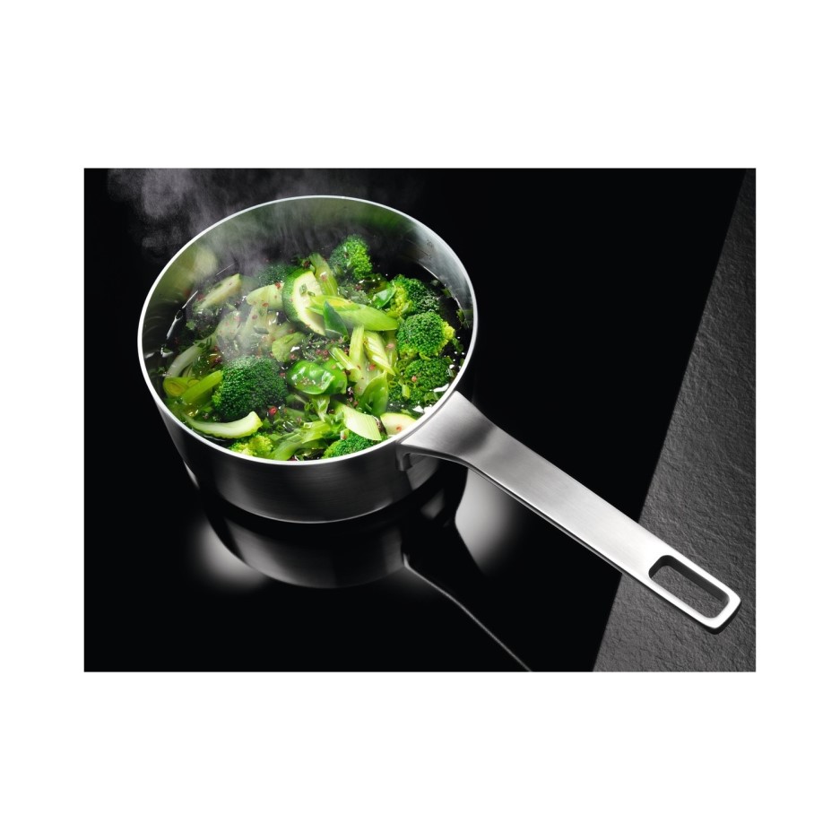 AEG DVB5860B 80cm Angled Cooker Hood With Hob2Hood Black Glass