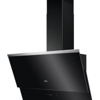 Refurbished AEG DVB5860B 80cm Angled Cooker Hood Black Glass