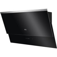 AEG 6000 Series 80cm Angled Cooker Hood - Black Glass AEG 6000 Series 80cm Angled Cooker Hood - Black Glass