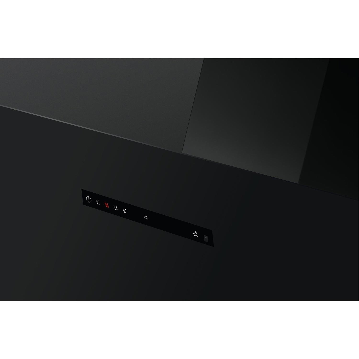 AEG 9000 Series 90cm Angled Cooker Hood with Hob2Hood Matte Black