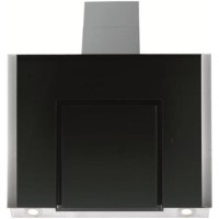 Gorenje DVG8545AX Angled 80cm Wide Chimney Cooker Hood Black Glass And Stainless Steel