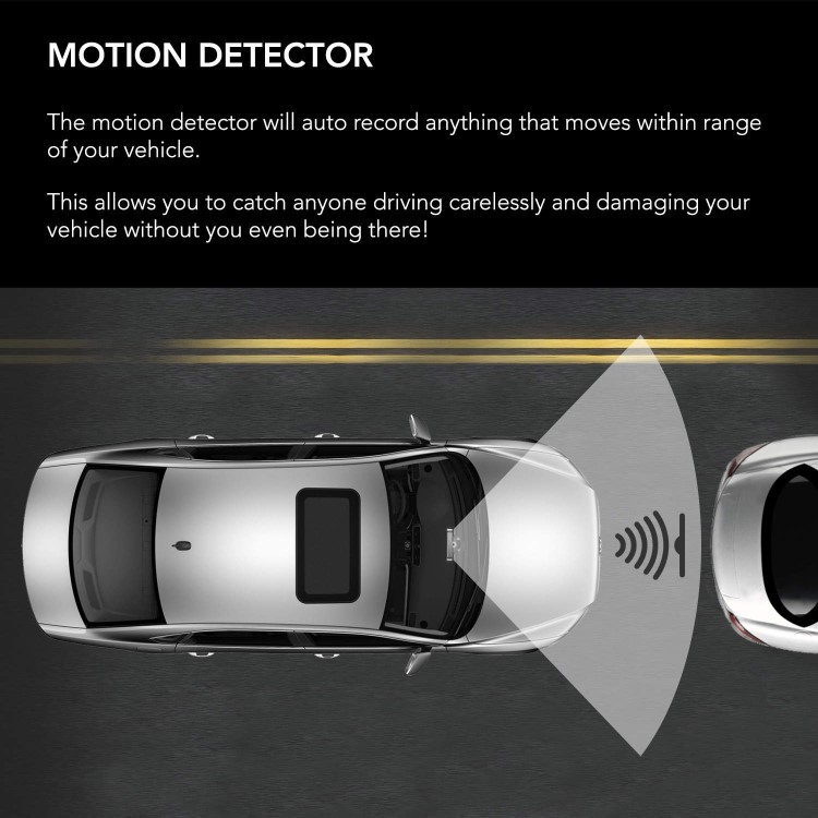 electriQ HD in Car 120° Dash Cam with Night Vision + G Sensor + Motion Sensor + 2.4in Screen & 5MP Camera