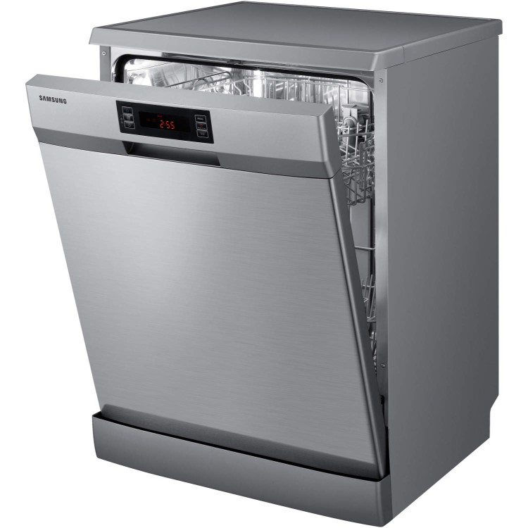 GRADE A2 - Minor Cosmetic Damage - Samsung DW-FN320T 12 Place Freestanding Dishwasher - Silver With Stainless Steel Effect Door
