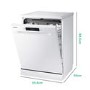 Samsung Series 6 14 Place Settings Freestanding Dishwasher - White