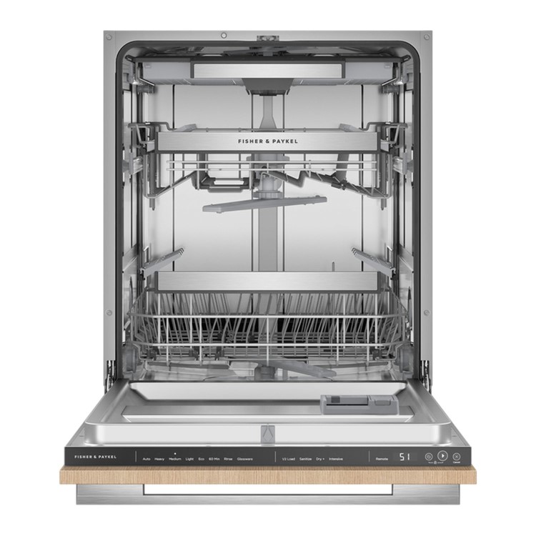 Fisher & Paykel Series 7 Integrated Dishwasher - B-Rated Black control panel