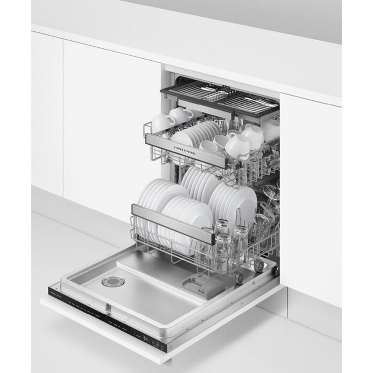Fisher & Paykel Series 7 Integrated Dishwasher - B-Rated Black control panel