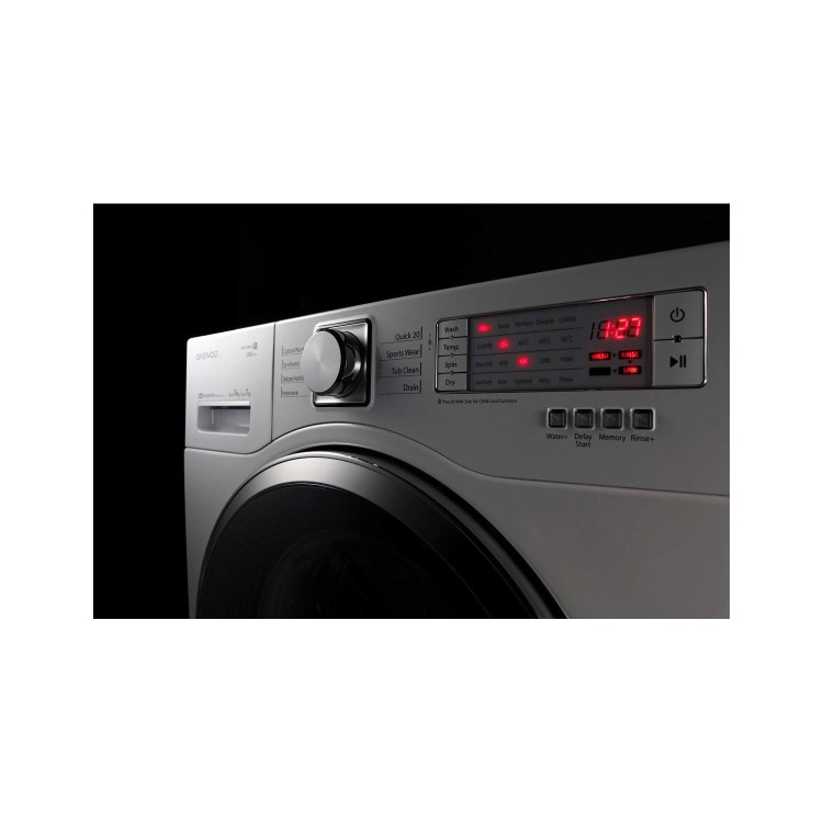 Daewoo DWCLD1512 9kg Wash 7kg Dry 1500rpm Direct Drive Freestanding Washing Machine White With Chrom