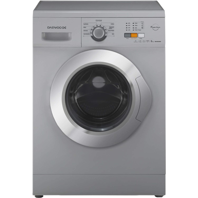 Daewoo DWDMH121NS 6kg 1200rpm Freestanding Washing Machine Silver