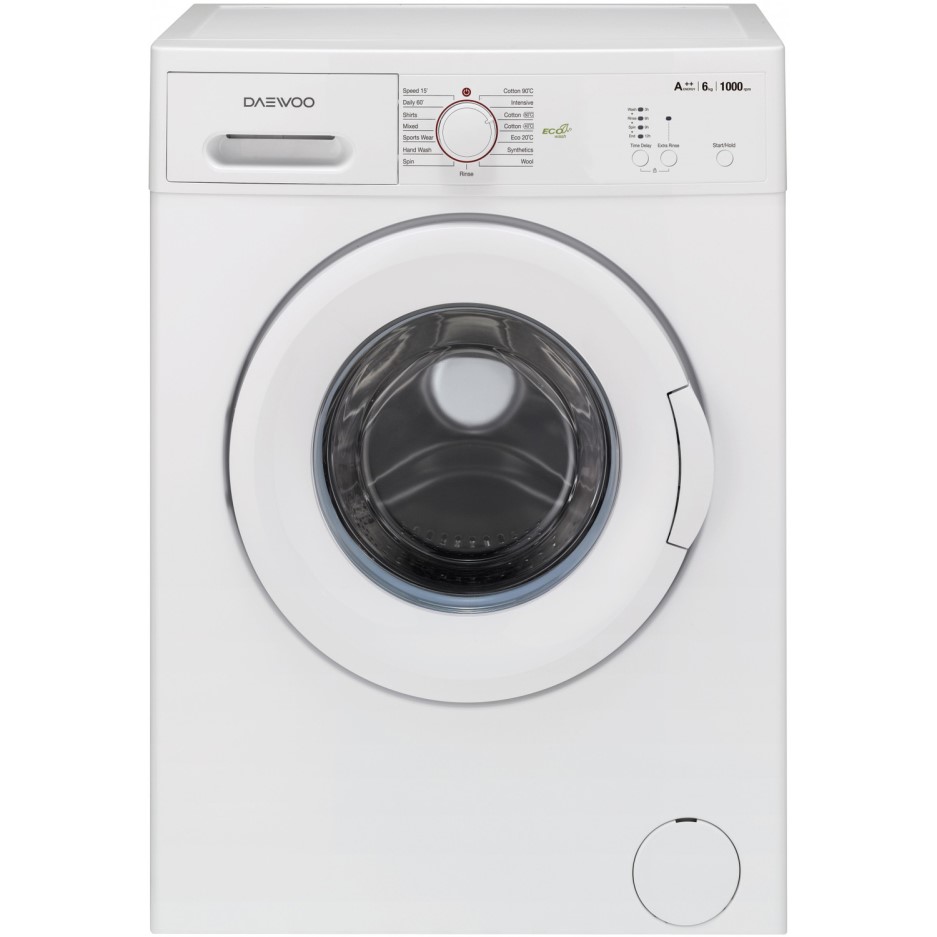 Daewoo DWDMV1011 Freestanding Washing Machine 6kg 1000rpm White