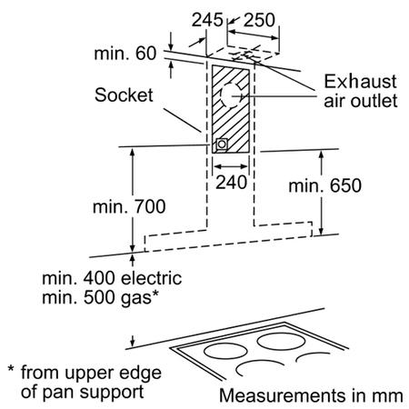 Bosch DWK06E650B Avantixx Angled 60cm Chimney Hood in Brushed steel
