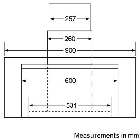Bosch DWK09E850B Exxcel Angled Glass 90cm Chimney Hood in Brushed steel