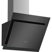 Refurbished Bosch Serie 4 DWK67CM60B 60cm Touch Control Angled Chimney Cooker Hood Black