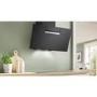 Refurbished Bosch Series 4 DWK67FN60B 60cm Angled Chimney Cooker Hood Black