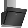 GRADE A1 - Bosch DWK67HM60B Touch Control 60cm Angled Cooker Hood - Stainless Steel And Black Glass
