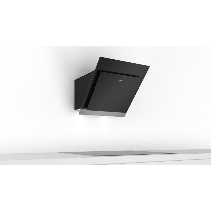 Bosch DWK67HM60B Serie 4 Touch Control 60cm Angled Cooker Hood Black
