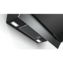 GRADE A1 - Bosch DWK67HM60B Touch Control 60cm Angled Cooker Hood - Stainless Steel And Black Glass