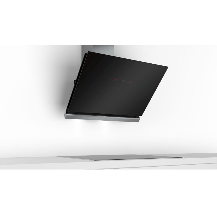 Bosch Series 8 90cm Angled Chimney Cooker Hood - Black