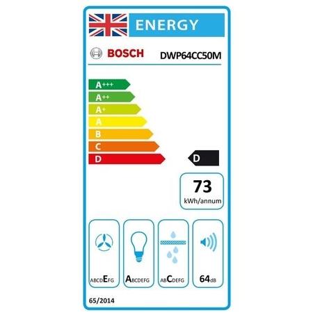 Refurbished Bosch Series 2 DWP64CC50M 60cm Chimney Cooker Hood Stainless Steel