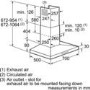 GRADE A1 - Bosch DWW077A50B Serie 4 Classixx Low Profile 70cm Stainless Steel Chimney Cooker Hood
