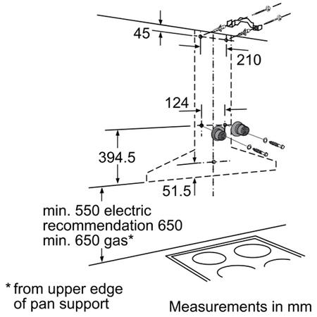 Bosch DWW07D650B Avantixx Slimline Pyramid 70cm Chimney Hood in Brushed Steel