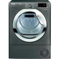 GRADE A2 - Hoover DXC10DCER Dynamic Next Aquavision 10kg Freestanding Condenser Sensor Tumble Dryer - Graphite With Chrome Door