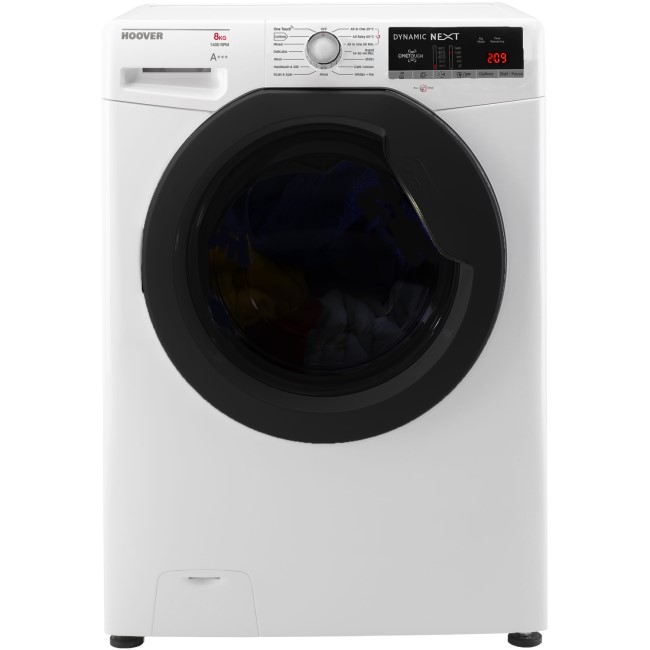Hoover DXOA48AFN3 Dynamic Next Advance 8kg 1400rpm Freestanding Washing Machine With One Touch - Whi
