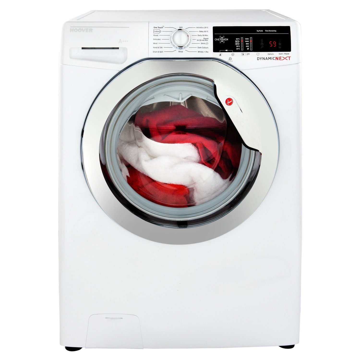 Refurbished Hoover DXOA49C3-80 Dynamic Next Freestanding 9KG 1400 Spin Washing Machine White