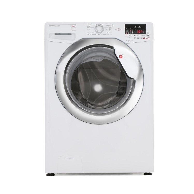 Hoover DXOC49AC3 Dynamic Next 9kg 1400rpm Freestanding Washing Machine With One Touch - White With Chrome Door