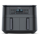 Ninja DZ300UK Dual Zone 6-in-1 7.6L Air Fryer  Gun Metal Grey  Twin Baskets for Healthy Crispy Cooking