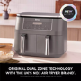Ninja DZ300UK Dual Zone 6-in-1 7.6L Air Fryer  Gun Metal Grey  Twin Baskets for Healthy Crispy Cooking