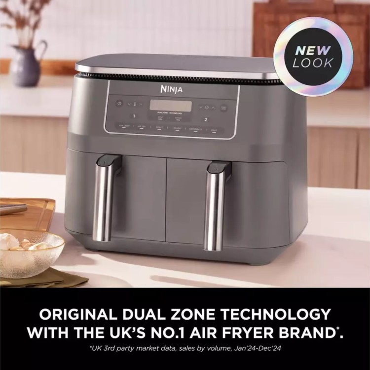 Ninja DZ300UK Dual Zone 6-in-1 7.6L Air Fryer - Gun Metal Grey