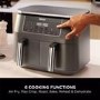 Ninja DZ300UK Dual Zone 6-in-1 7.6L Air Fryer - Gun Metal Grey