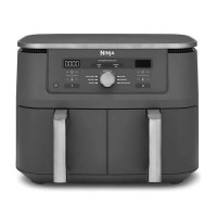 Ninja DZ400UK Dual Zone 6-in-1 9.5L Air Fryer  2 Twin Baskets  Healthy Crispy Cooking  Grey
