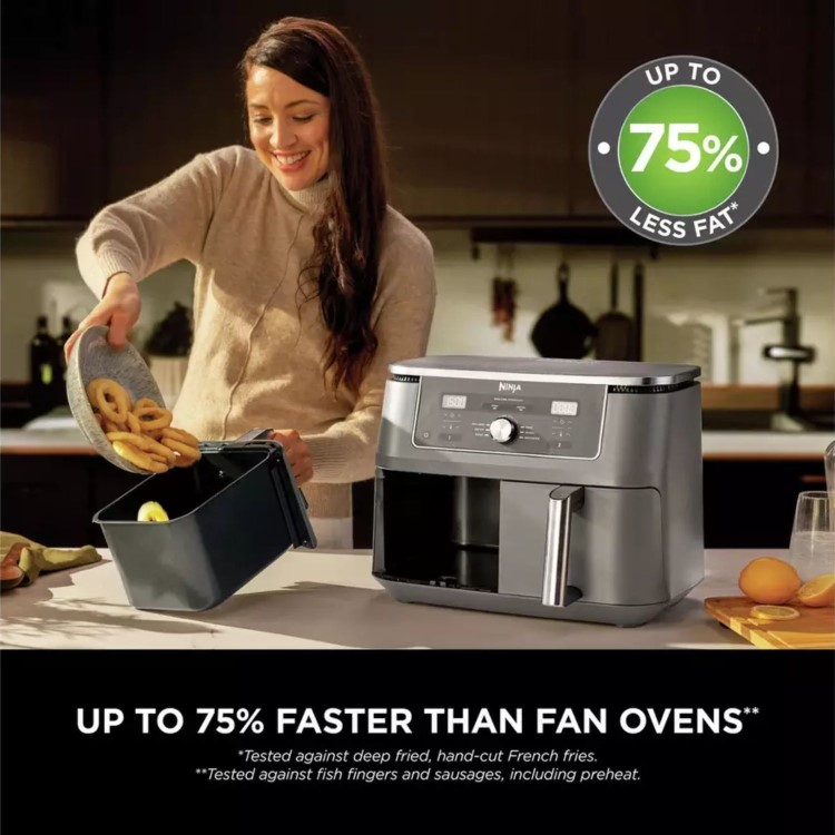 Ninja DZ400UK Dual Zone 6-in-1 9.5L Air Fryer - Grey