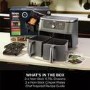 Ninja DZ400UK Dual Zone 6-in-1 9.5L Air Fryer  2 Twin Baskets  Healthy Crispy Cooking  Grey