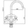 GRADE A1 - Chrome Double Lever Kitchen Mixer Tap Monobloc