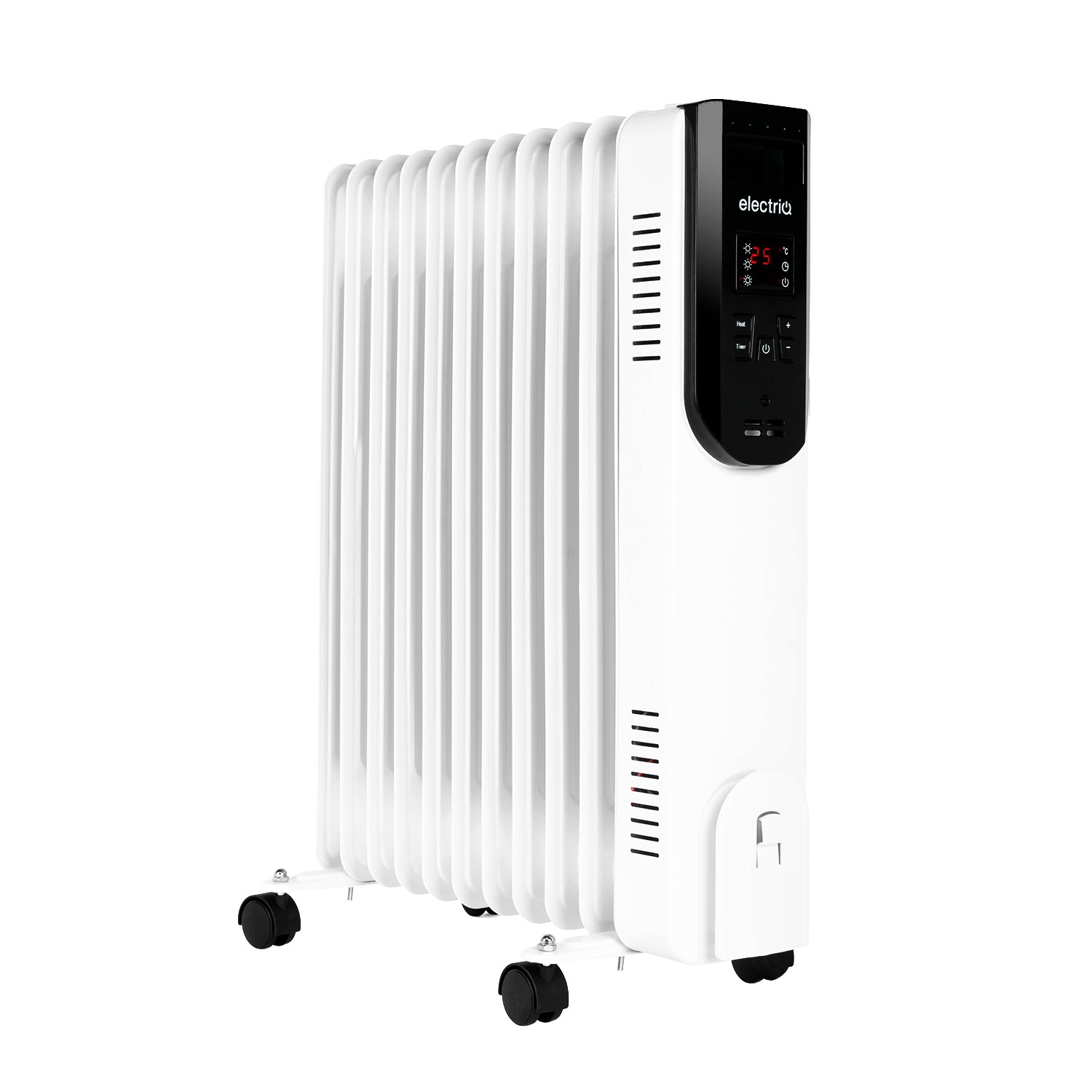 electriQ 2.5kw Smart WiFi Alexa Oil Filled Radiator 11 Fin 24 hour and Weekly Timer with Thermostat 