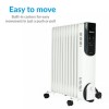 GRADE A3 - electriQ 2.5kw Smart WiFi Alexa Oil Filled Radiator 11 Fin  24 hour and Weekly Timer with Thermostat and Remote - White