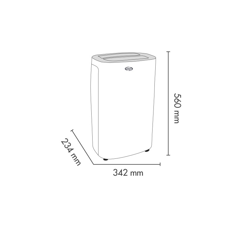 Argo 16 Litre Low Energy Dehumidifier with Digital Humidistat and Anti Dust filter