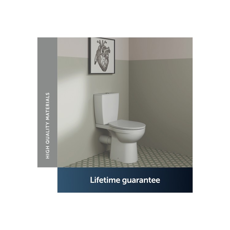 Ideal Standard Eurovit+ Close Coupled Toilet with Soft Close Seat