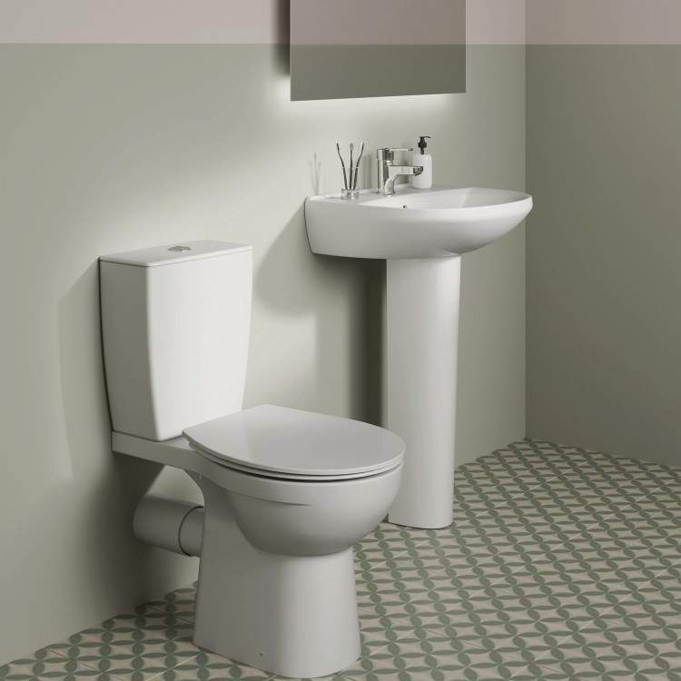 Ideal Standard Eurovit+ Close Coupled Toilet with Soft Close Seat