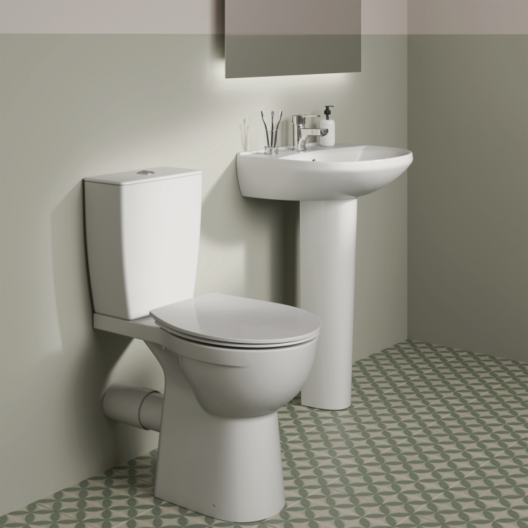 Ideal Standard Eurovit+ Close Coupled Toilet with Soft Close Seat