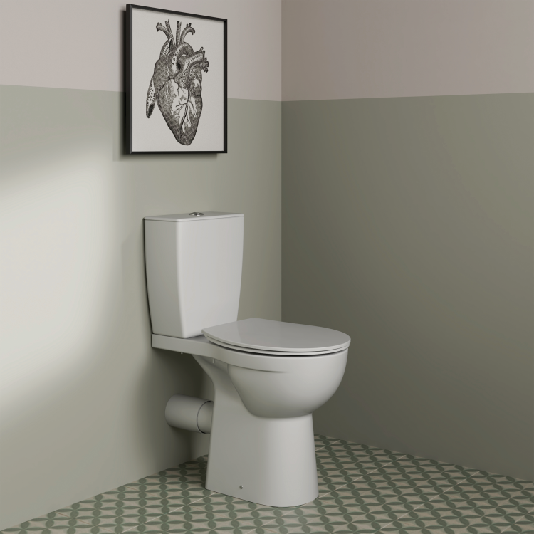 Ideal Standard Eurovit+ Close Coupled Comfort Height Toilet with Soft Close Seat