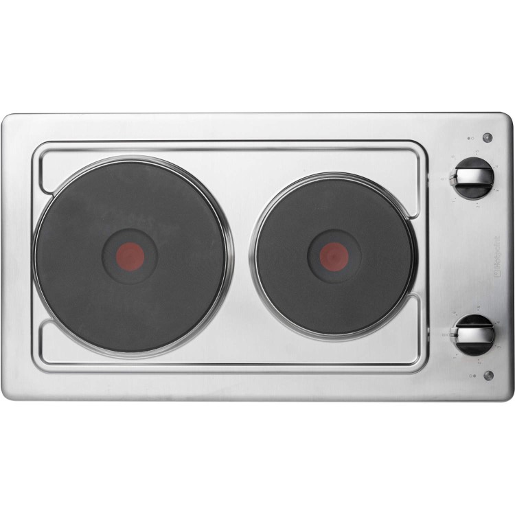 Hotpoint E320SKIX 30cm Wide Two Zone Sealed Plate Hob - Stainless Steel