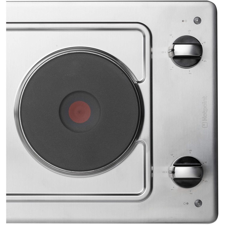 Hotpoint E320SKIX 30cm Wide Two Zone Sealed Plate Hob - Stainless Steel