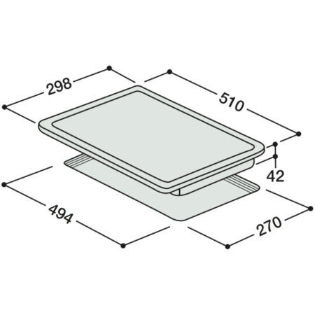 Hotpoint E320SKIX 30cm Wide Two Zone Sealed Plate Hob - Stainless Steel